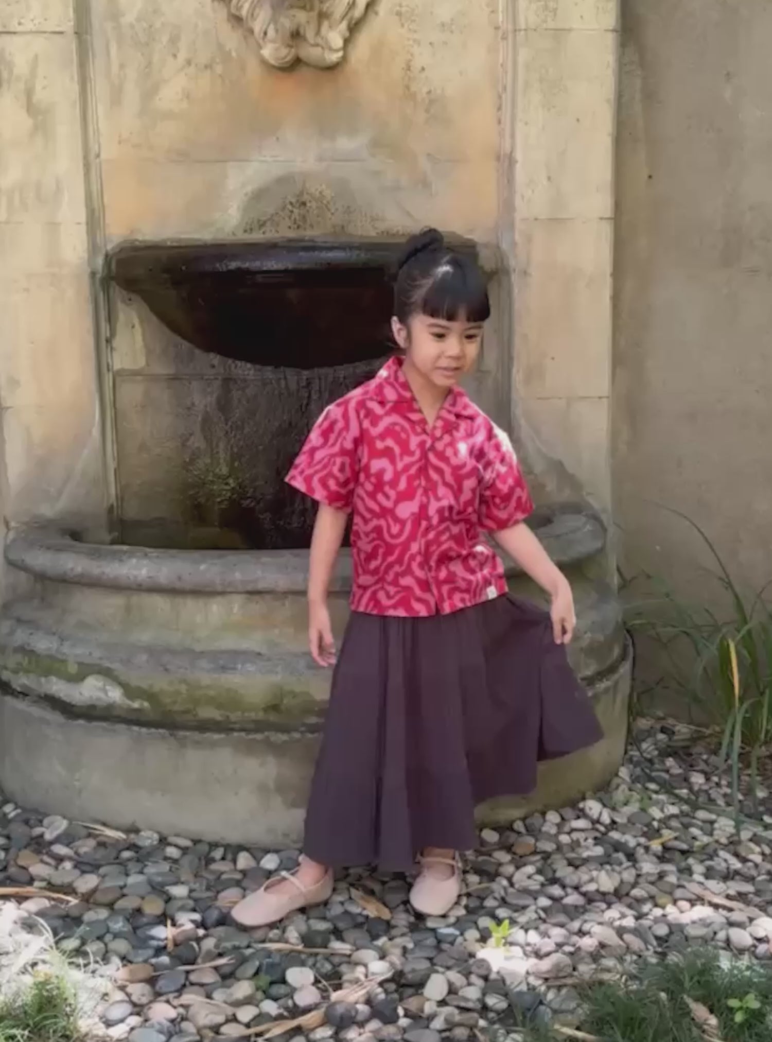 Mini Resort Shirt (Smoke Crimson)