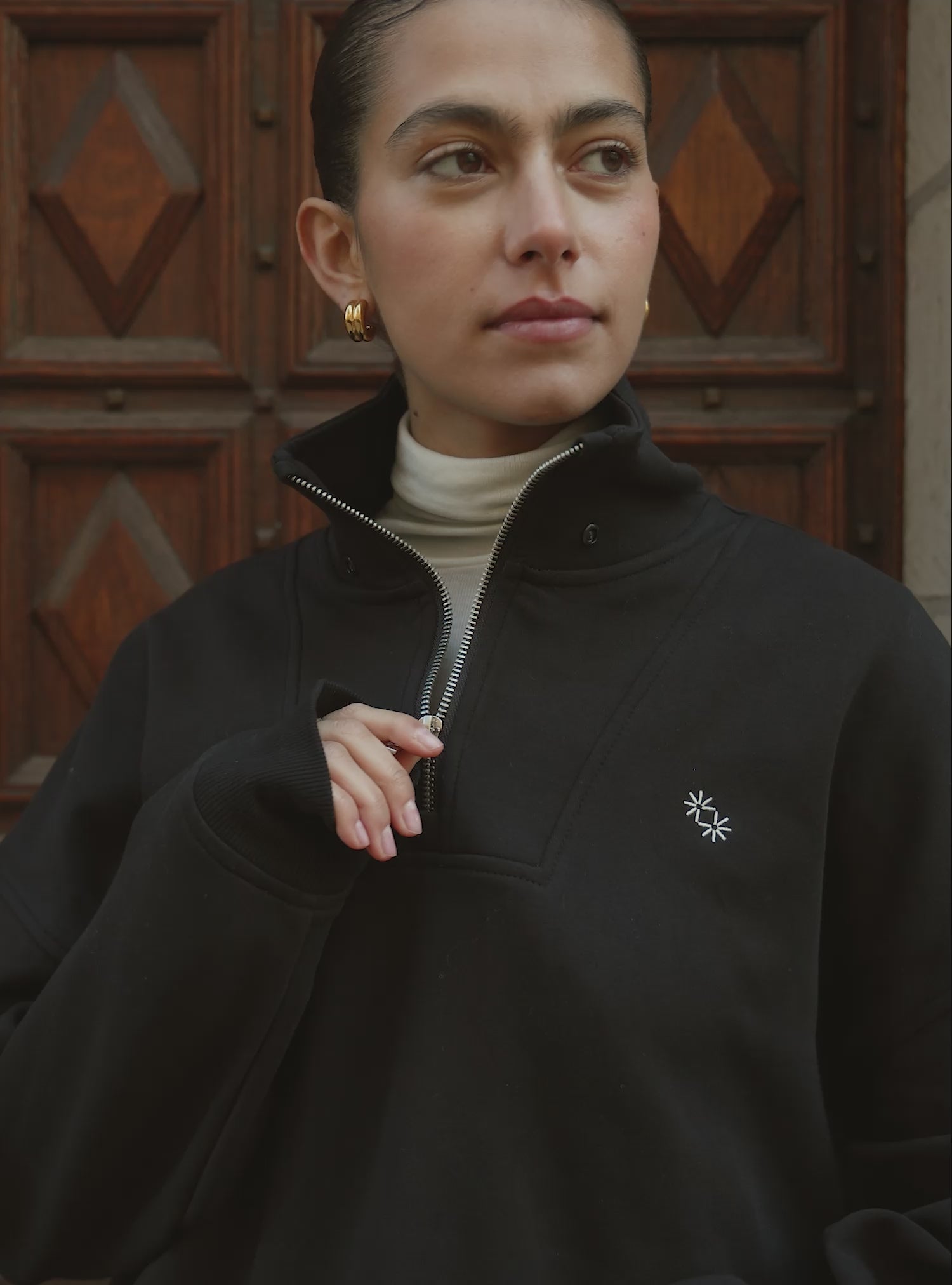 Travel Convertible Sweater (Ebony)